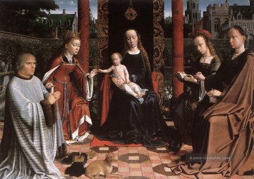 child and young st john Ölbilder verkaufen - Die mystische Vermählung der St Catherine Gerard David